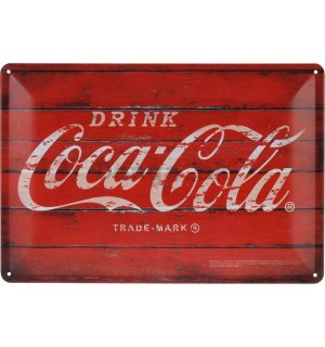 Plechová ceduľa: Coca-Cola - 20x30 cm
