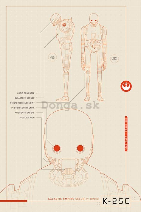 Plagát - Star Wars Rogue One (K-2S0 Blueprints)