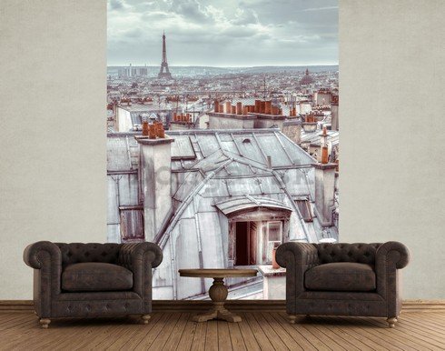 Fototapeta: Panorama Paríža - 158x232 cm