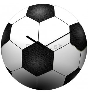 Nástenné sklenené hodiny - Futbalová lopta