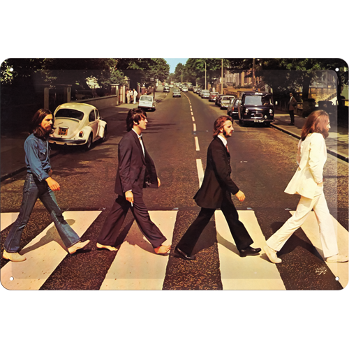Plechová ceduľa - Beatles (Abbey Road)