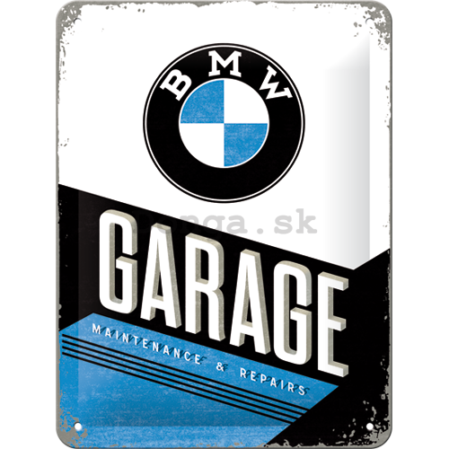 Plechová ceduľa - BMW Garage