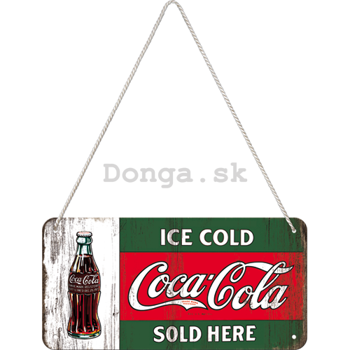 Závesná ceduľa – Coca-Cola (Ice Cold Sold Here)