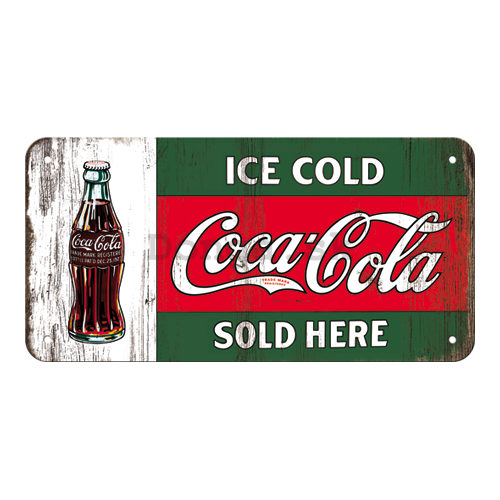 Závesná ceduľa – Coca-Cola (Ice Cold Sold Here)