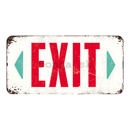 Závesná ceduľa – Exit