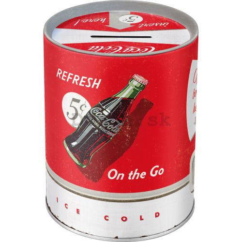 Plechová pokladnička - Coca-Cola (Refresh on the Go)
