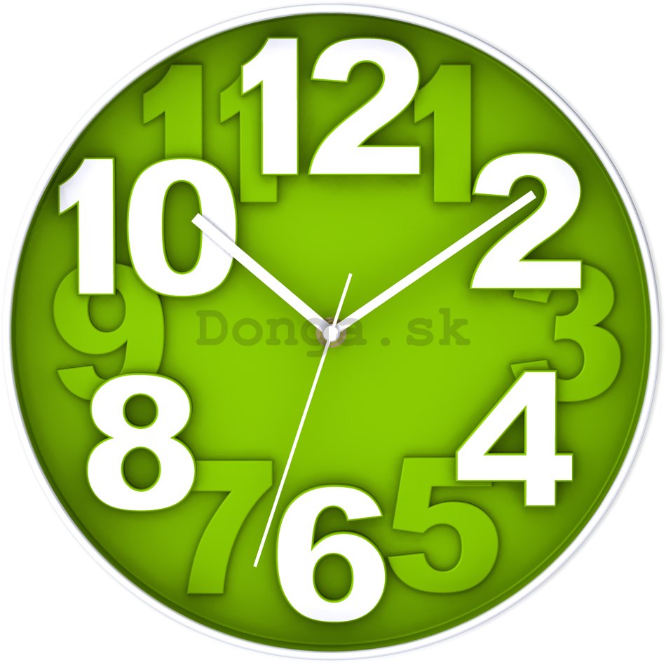 Nástenné hodiny: Zelená (1) - 30 cm