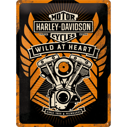 Plechová ceduľa - Harley-Davidson Wild At Heart (Special Edition)
