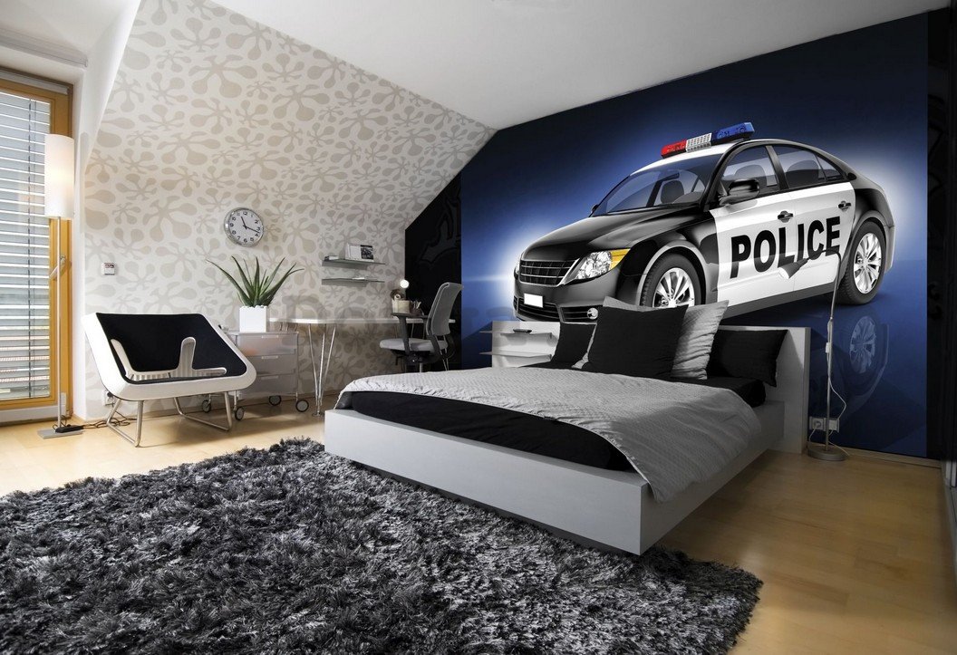 Fototapeta: Policajné auto (1) - 184x254 cm