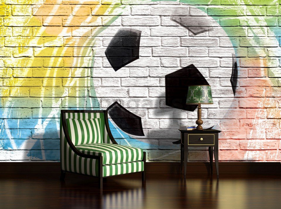 Fototapeta: Futbalová lopta (maľovaný) - 184x254 cm