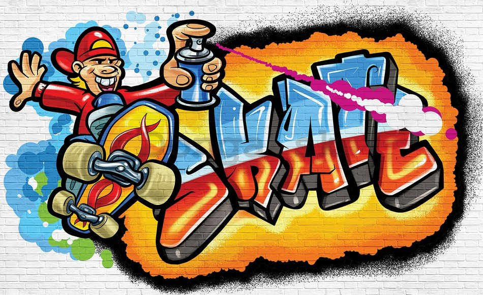 Fototapeta: Skate graffiti - 184x254 cm