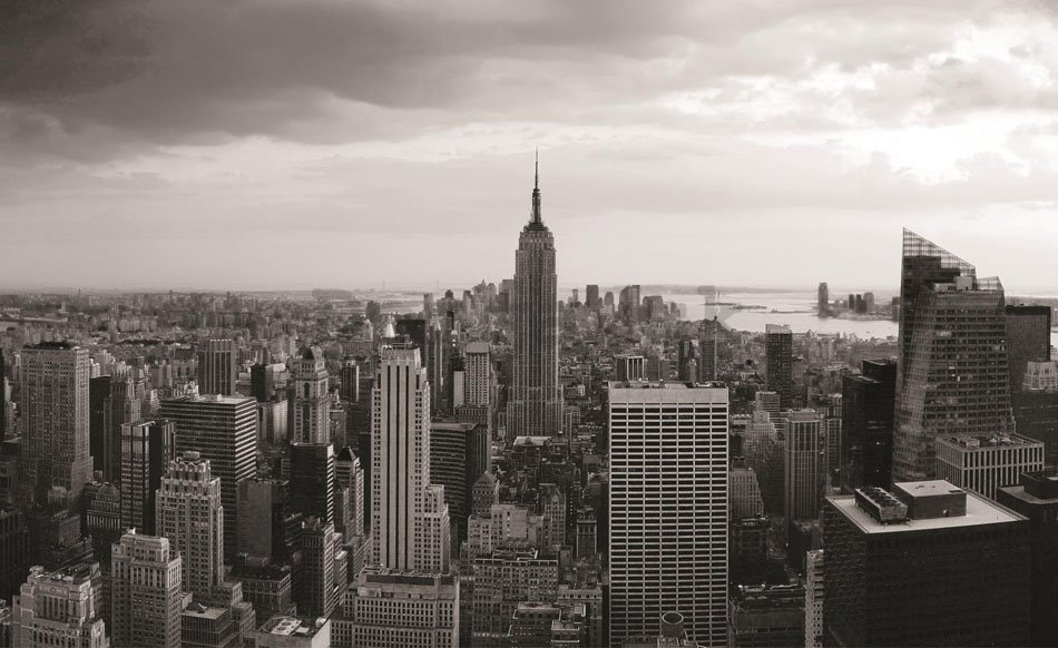 Fototapeta: Manhattan (Čiernobiela) - 184x254 cm