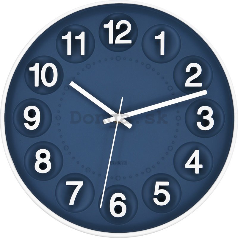 Nástenné hodiny: ČíselnNástenné hodiny: Číselné kruhy (modrá) - 25 cm