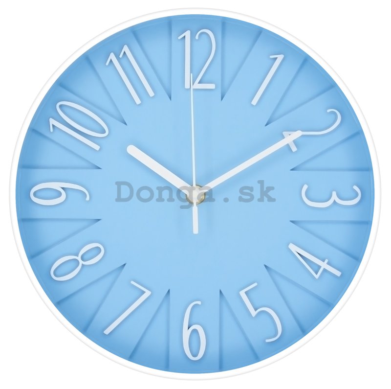 Nástenné hodiny: Dizajnové (modrá) - 25 cm