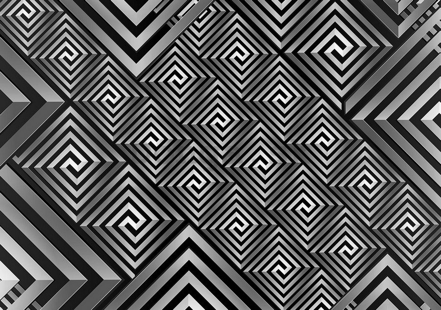 Fototapeta: Čiernobiela abstrakcie (1) - 184x254 cm