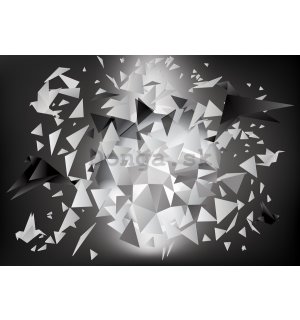 Fototapeta: Čiernobiele origami (1) - 254x368 cm