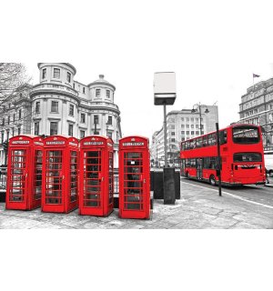 Fototapeta: Londýn (telefónne búdky) - 184x254 cm