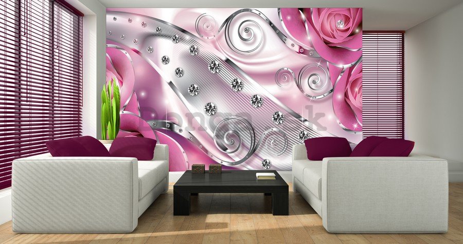 Fototapeta: Luxusné abstrakcie (ružová) - 184x254 cm