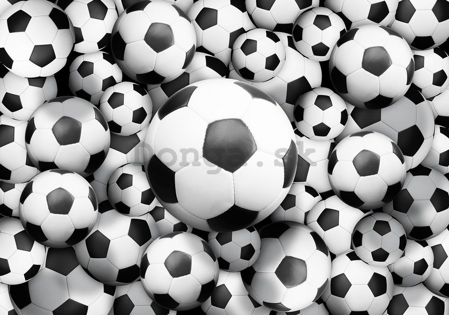 Fototapeta: Futbalové lopty (2) - 184x254 cm