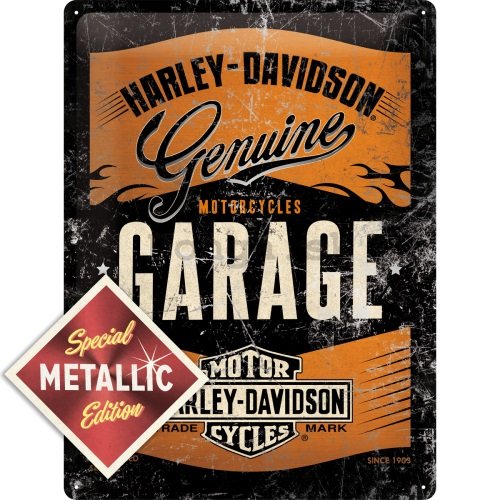 Plechová cedule - Harley-Davidson Garage
