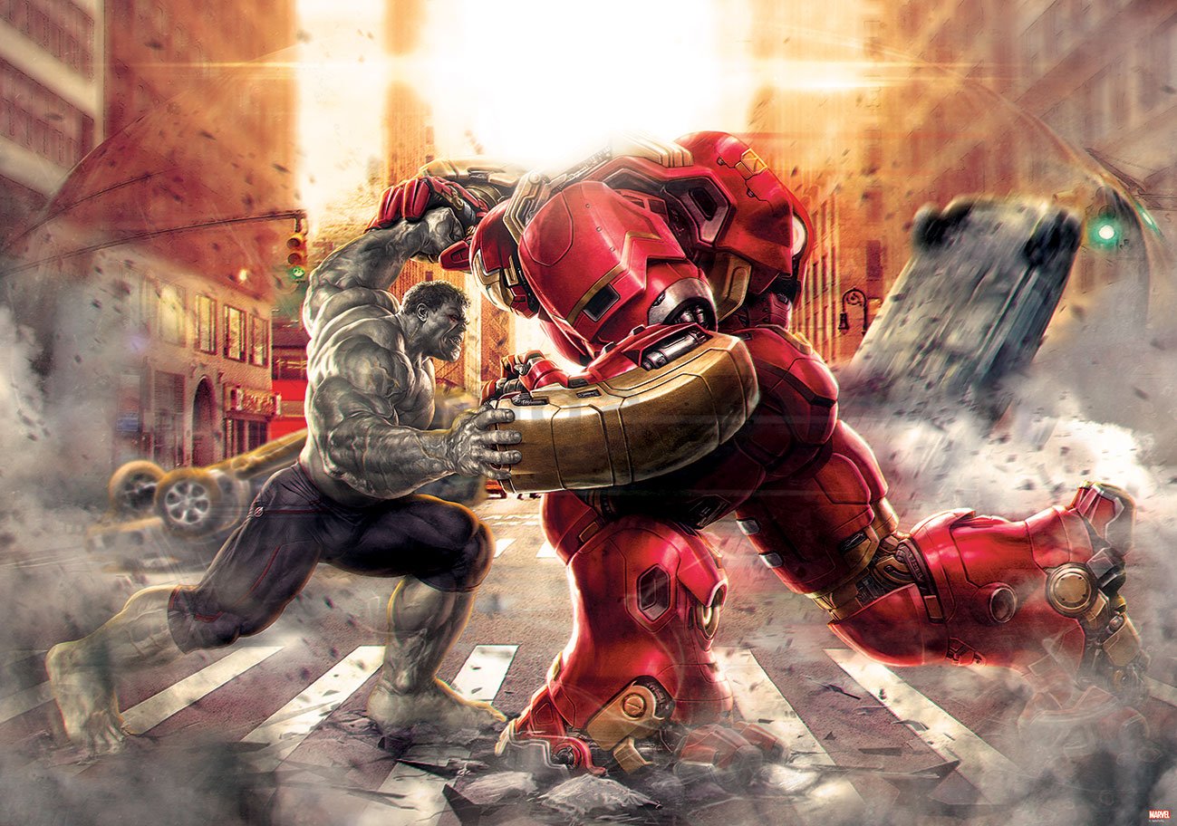 Fototapeta: Iron Man vs Hulk - 184x254 cm