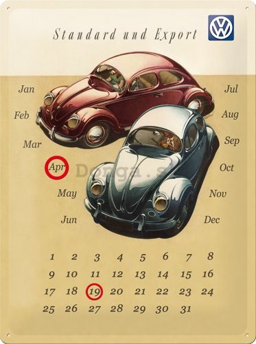 Plechová ceduľa – WW Kalender