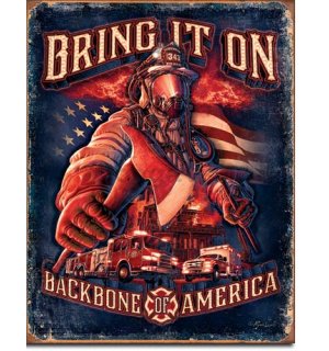 Plechová ceduľa - Bring It On (Backbone America)