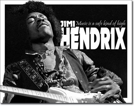 Plechová ceduľa - Jimi Hendrix (music)