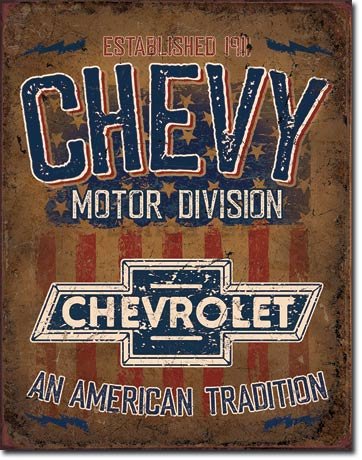 Plechová ceduľa - Chevy Motor Division