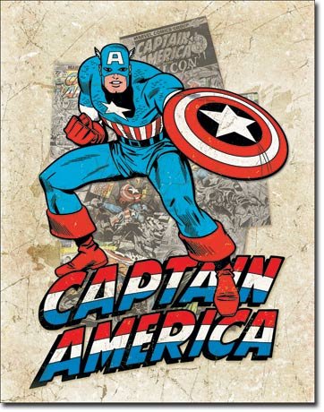 Plechová ceduľa - Captain America (2)