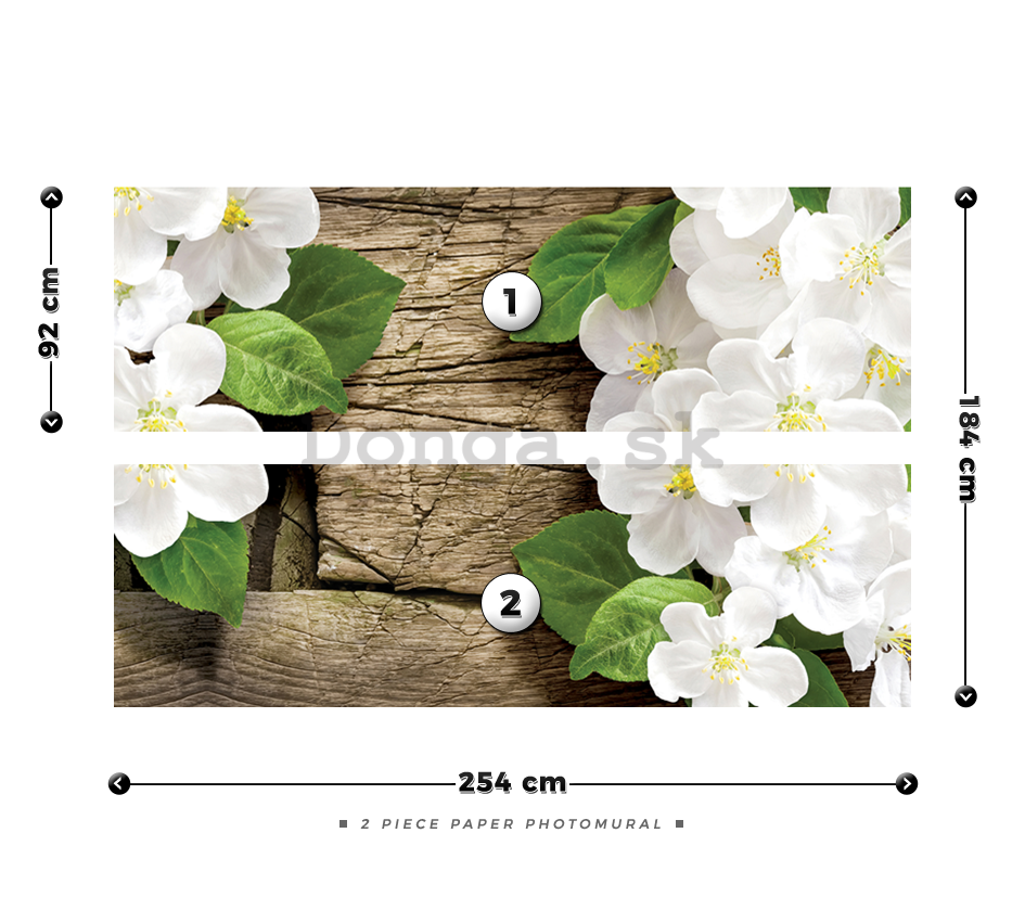 Fototapeta: Biele orchidey (2) - 184x254 cm