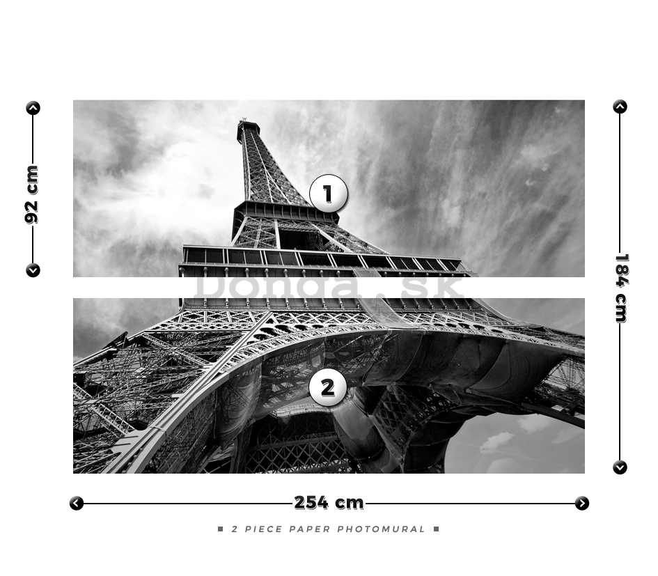 Fototapeta: Eiffelova veža (2) - 184x254 cm
