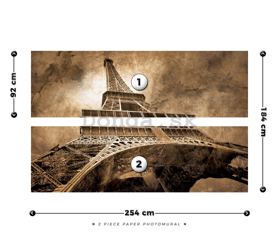 Fototapeta: Eiffelova veža (3) - 184x254 cm