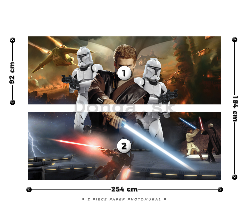 Fototapeta: Star Wars Attack of the Clones (2) - 184x254 cm