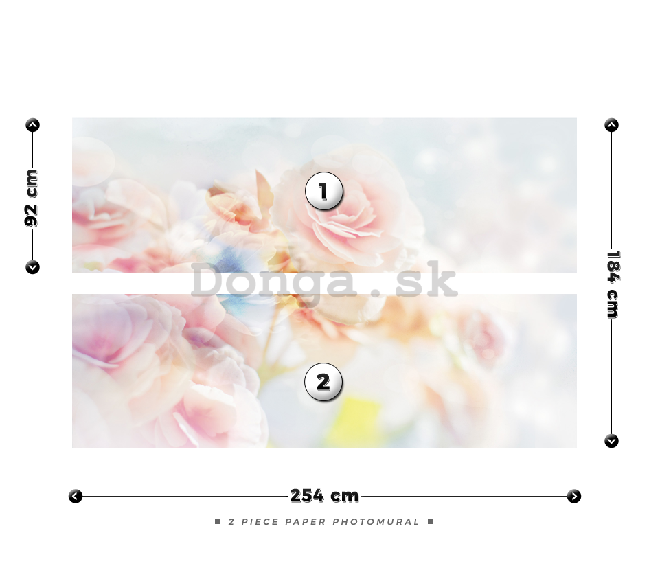 Fototapeta: Snové kvety - 184x254 cm