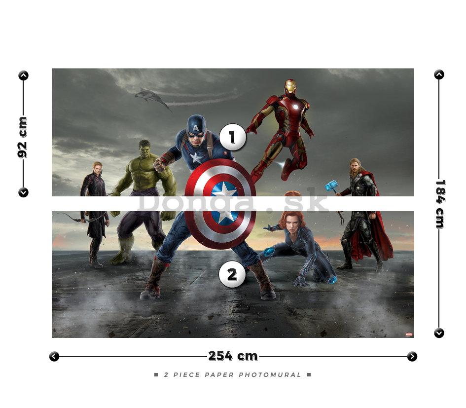 Fototapeta: Avengers (6) - 184x254 cm