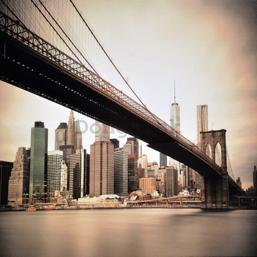 Obraz na plátne: Brooklyn Bridge - 70x70 cm