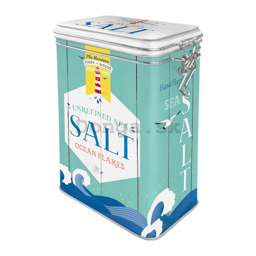 Plechová dóza s klipom - Salt