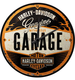 Nástenné hodiny - Harley-Davidson Garage