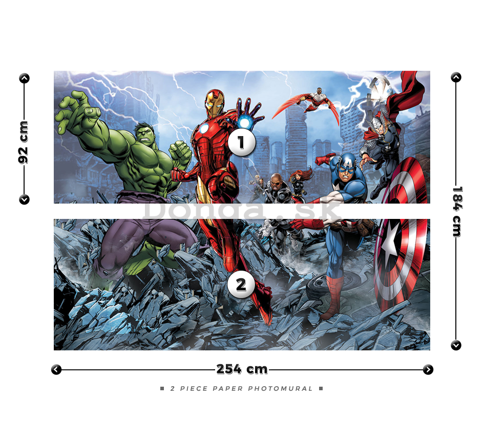 Fototapeta: Avengers (1) - 184x254 cm