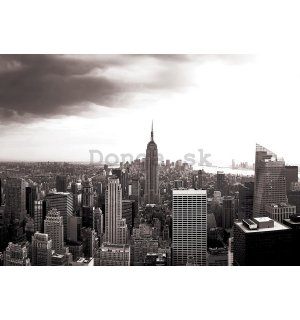 Fototapeta vliesová: Manhattan (Čiernobiela) - 184x254 cm