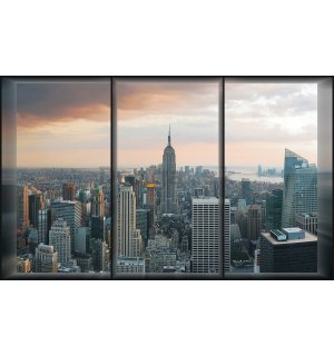 Fototapeta vliesová: Pohľad z okna na Manhattan - 184x254 cm