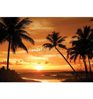 Obraz na plátne: Západ slnka na pláži (2) - 75x100 cm