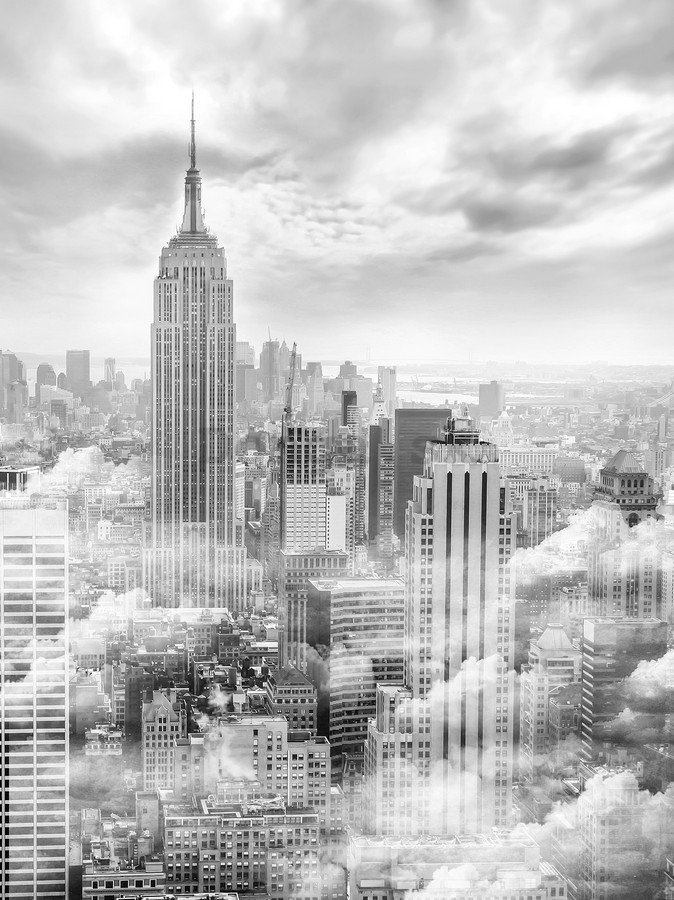 Obraz na plátne: New York v hmle - 100x75 cm