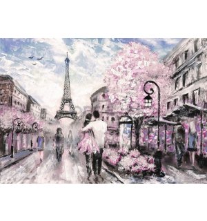Obraz na plátne: Paríž (maľované) - 75x100 cm
