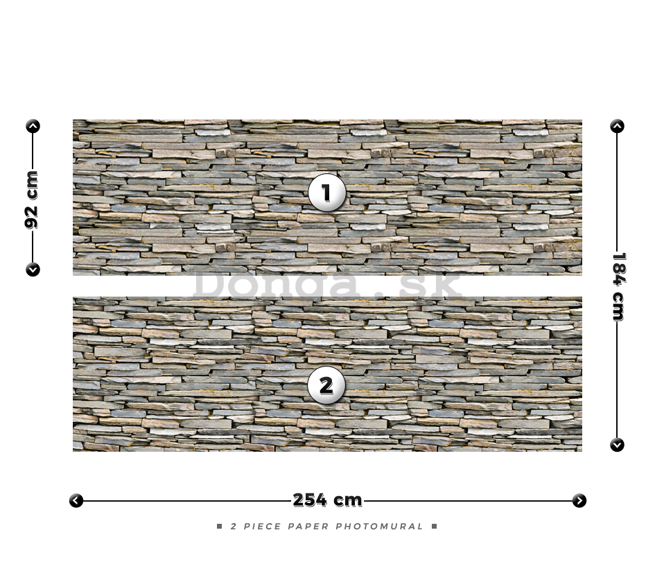 Fototapeta: Kamenná múr (1) - 184x254 cm