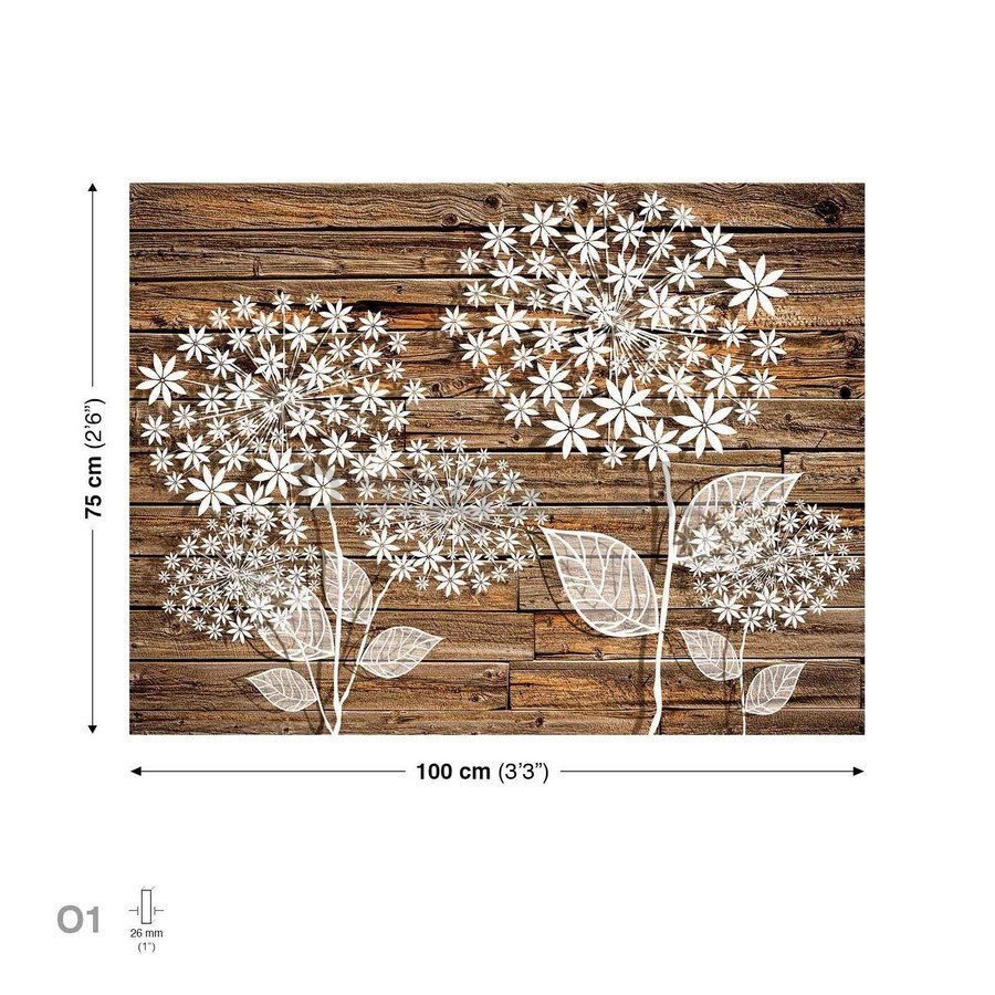 Obraz na plátne: Kvety na dreve (2) - 75x100 cm