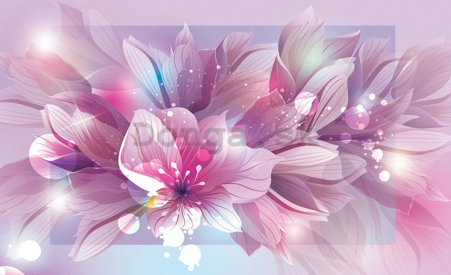Obraz na plátne: Ružová kvetinová abstrakcie (2) - 75x100 cm