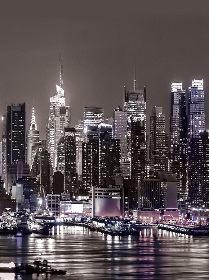 Fototapeta: Nočny New York - 254x184 cm