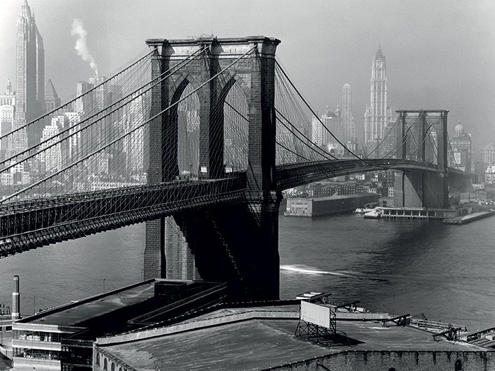 Obraz na plátne - Time Life, Brooklyn Bridge, New York 1946